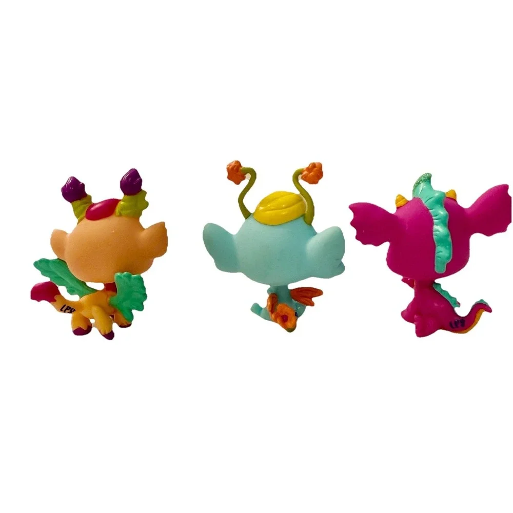 LPS Glistening Garden Fairies 2661 2662 2663 Dragon Fairy 3 Pet Set Gen 2